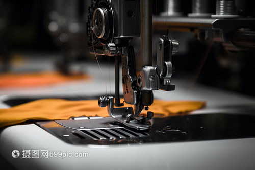 工作中的缝纫机